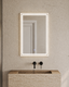 OSLO Frameless LED Wall Mirror, Silver, 50x70 cm