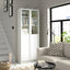BILLY / OXBERG Bookcase with Panel/Glass Doors, 80x30x202 cm