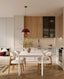 HAYDEN/FREJA Dining Set, Matte White 120 cm (4+1)