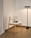 FREJA Dining Chair, Solid Wood w/ Upholstered Fabric, Beige