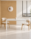 HAYDEN Table, Sintered Stone in Matte White, 120x70 cm