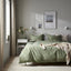 ÄNGSLILJA grey-green bedding in bedroom