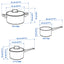 ANNONS cookware set measurements