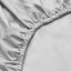 BÄRGLIM grey fitted sheet elastic edge detail