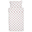 BARNDRÖM white/red heart duvet cover