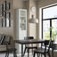 BILLY / OXBERG Bookcase with Panel/Glass Door, 40x30x202 cm