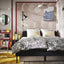BROKDRACENA Duvet Cover and 2 Pillowcases, White/Black