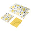 BRUKSVARA 4-Piece Bedlinen Set, White/Yellow, 200x200 cm