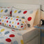 BRUKSVARA Bolster case, multicolour/dot pattern, 38x110 cm
