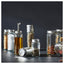 CITRONHAJ Spice Jar, Set of 4, Clear Glass/Stainless Steel, 35 cl