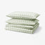EKTANDVINGE Duvet Cover and Pillowcase(s), Pale Grey-Green White/Check