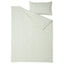 EKTANDVINGE Duvet cover and pillowcase, pale grey-green white/check - full set