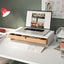 ELLOVEN Monitor Stand with Drawer, White