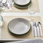 FÄRGKLAR Deep Plate, Matt Light Grey - table setting
