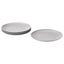 FÄRGKLAR Plate Set (4 pcs.) Matt Light Grey, 26 cm