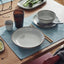 GLADELIG grey deep plate place setting