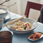 GLADELIG grey deep plate with food