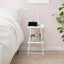 HATTÅSEN Bedside Table/Shelf Unit, White — view 3