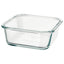 IKEA 365+ Food Container, Square/Glass, 600 ml