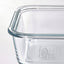 IKEA 365+ Food Container, Square/Glass, 600 ml