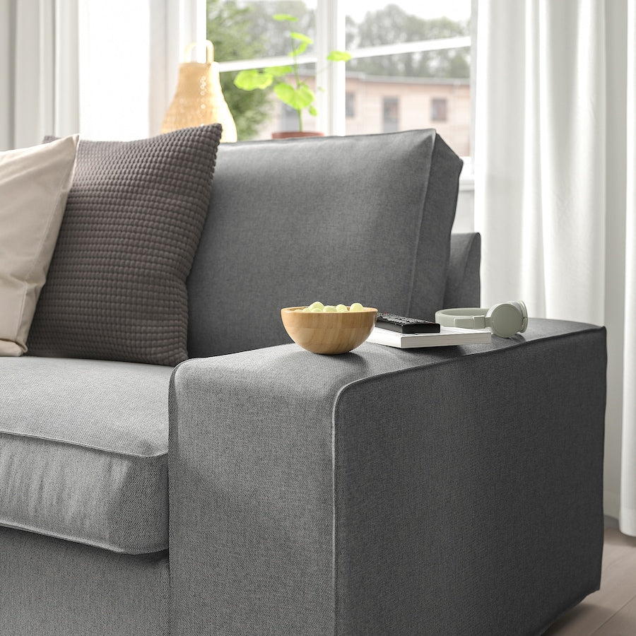 家具 KIVIK 3-seat sofa with chaise longue, Tibbleby beige/grey KIVIK sectional, 4-seat with chaise, Tresund light beige - IKEA