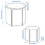 KJUGE Pouffe with storage, Knisa medium blue