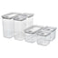 KORALLVIPPA Dry Food Jar with Lid, Set of 6, Transparent