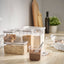 KORALLVIPPA Dry Food Jar with Lid, Set of 6, Transparent