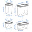 KORALLVIPPA Dry Food Jar with Lid, Set of 6, Transparent