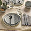 KRUSTISTEL Plate, patterned/grey, 25 cm