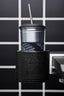 LÅNESPELARE Mug with Lid and Straw, Black