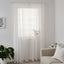 LILLEGERD Sheer Curtains, 1 Pair, White Leaves, 145x250 cm