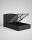 FLORENCE Upholstered Ottoman Bed Frame w/ Reading Light & USB-C Port, Performance Velvet in Graphite Grey