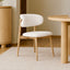 FREJA Dining Chair, Solid Wood w/ Upholstered Fabric, Beige