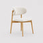 FREJA Dining Chair, Solid Wood w/ Upholstered Fabric, Beige