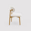 FREJA dining chair, detail of rubberwood frame