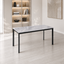 HAYDEN Table, Sintered Stone in Grey Gloss, 120x75 cm