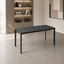 HAYDEN Table, Sintered Stone in Matte Black, 120x75 cm