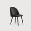 Ingrid Dining Chair, Upholstered Linen Fabric, Black