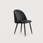 INGRID black dining chair, angled view