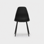 JENNA black dining chair, angled view