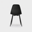 JENNA black dining chair, side view