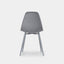 JENNA grey dining chair, rear view