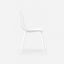 JENNA white dining chair, rear view