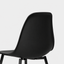 JENNA black dining chair, seat detail