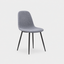 NORA grey dining chair, rear view