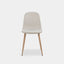 NORA beige dining chair, side view