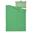 NATTHÄGER Duvet cover and pillowcase, green/crocodile