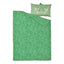 NATTHÄGER Duvet cover and pillowcase, green/crocodile