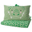 NATTHÄGER Duvet cover and pillowcase, green/crocodile